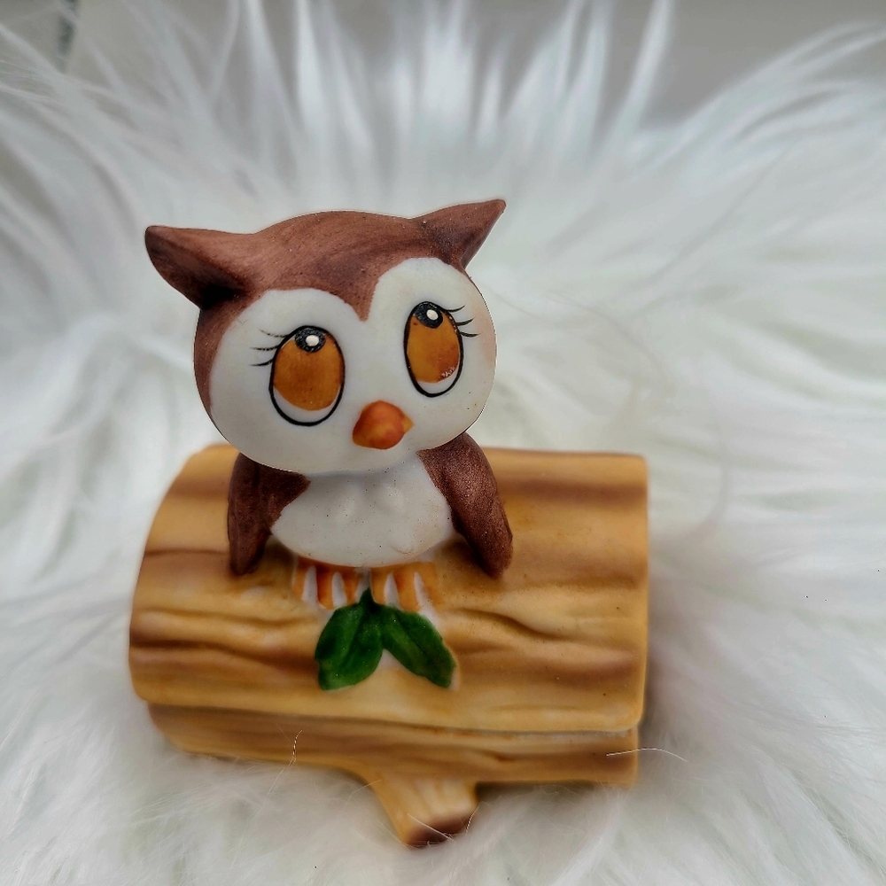 Vintage Owl Trinket Box
